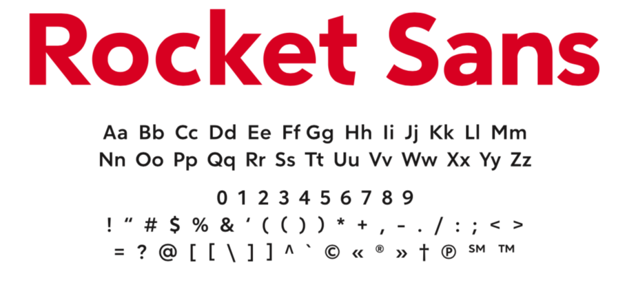 Beispiel einer Rocket Sans-Schriftart